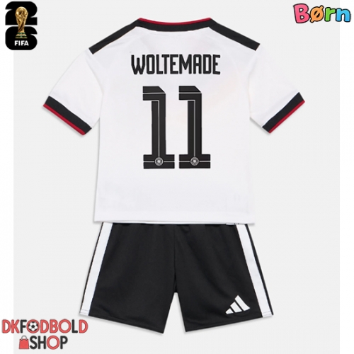 Tyskland Nick Woltemade #11 Hjemmebanesæt Børn VM 2026 Kort ærmer (+ korte bukser)